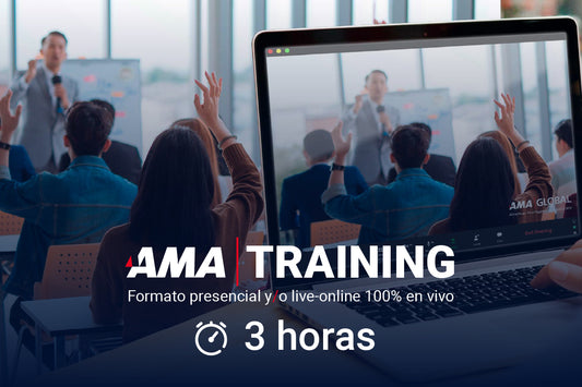 AMA Training | 3 Horas. Formato presencial y/o live-online 100% en vivo